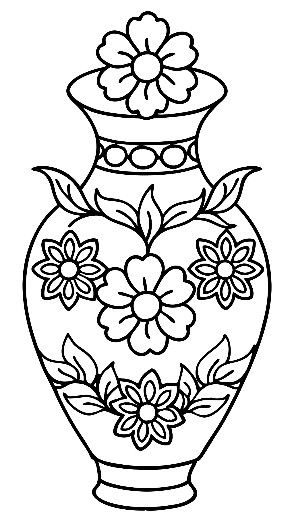 coloring page of a vase